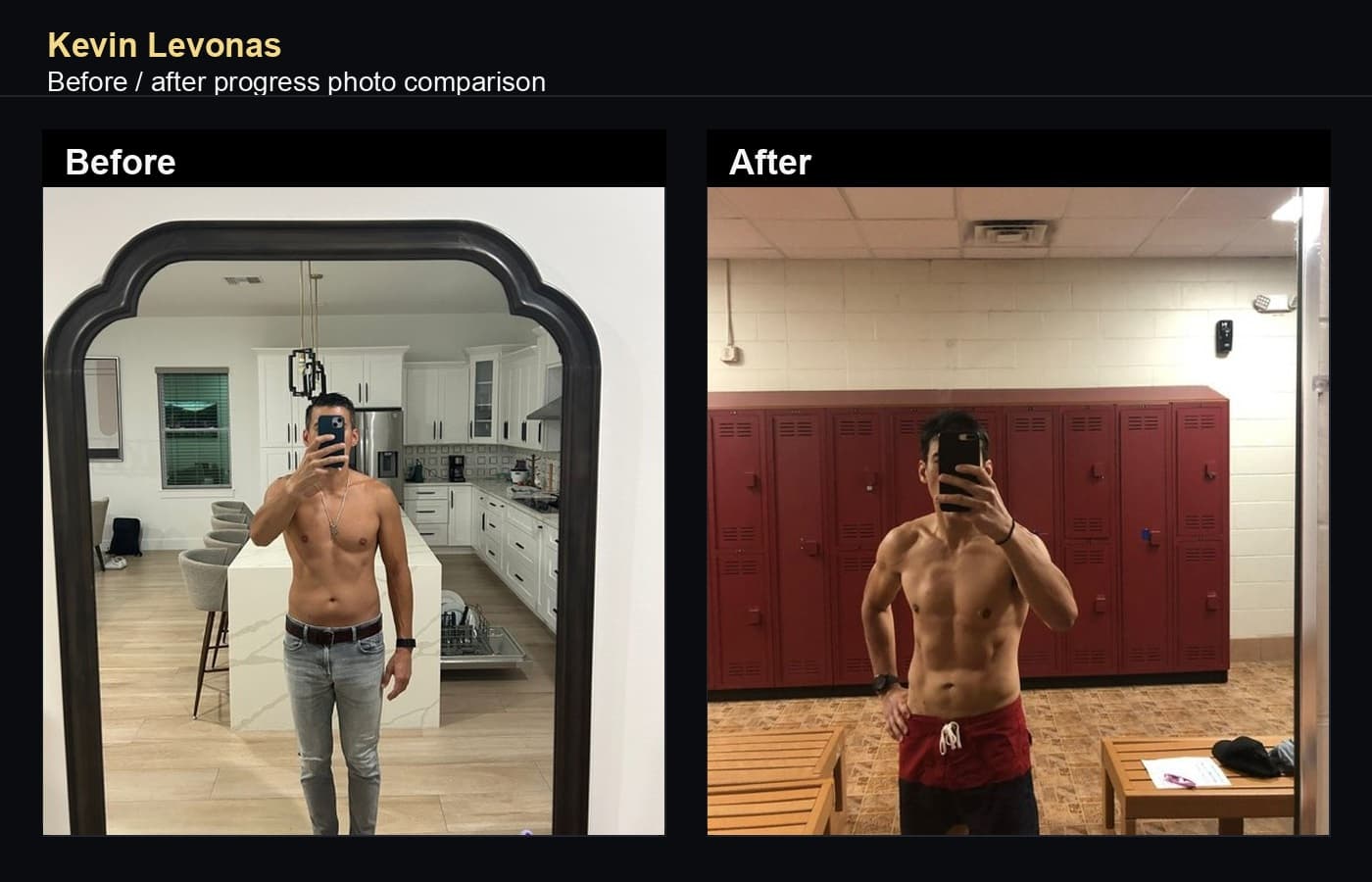 Kevin Levonas before and after progress photo comparison